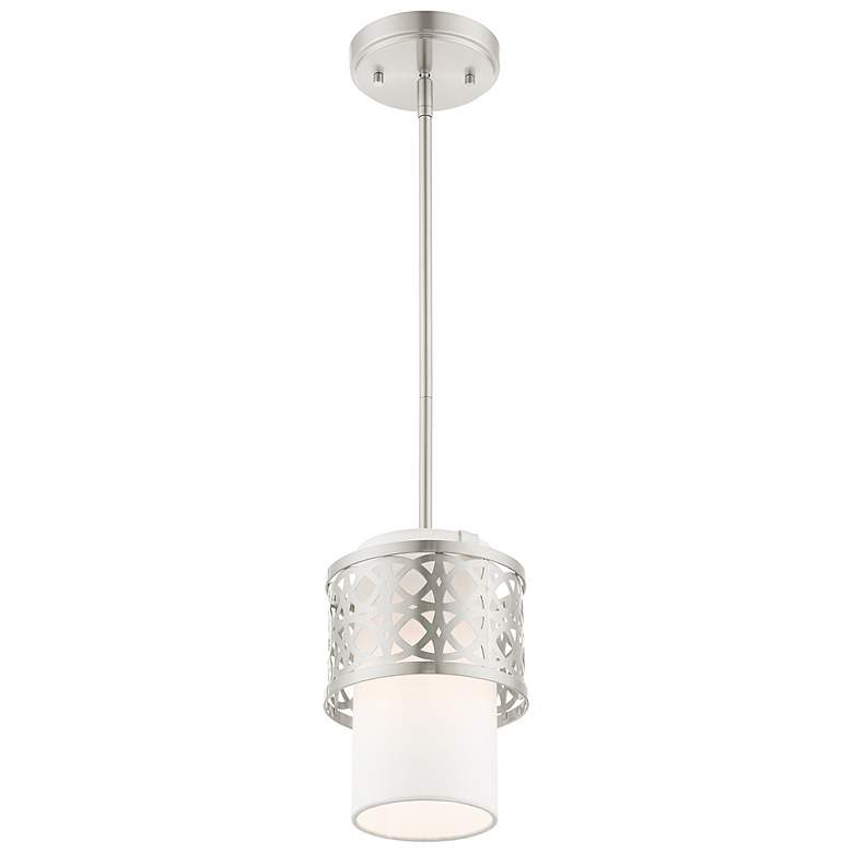 Image 6 Calinda 1 Light Brushed Nickel Mini Pendant more views