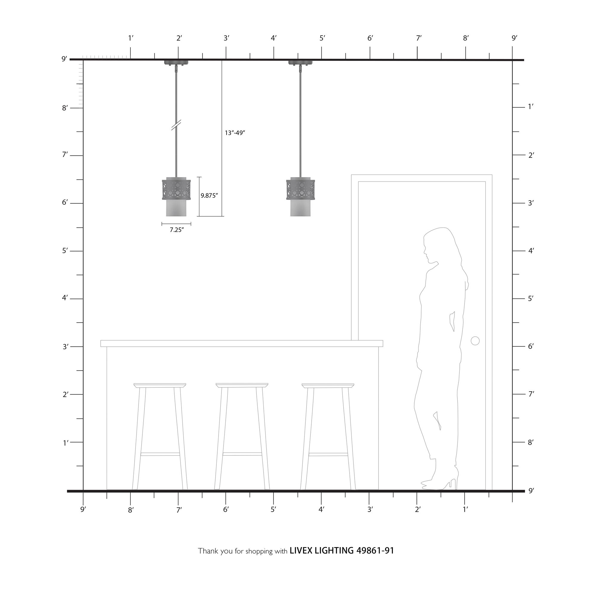 Calinda 1 Light Brushed Nickel Mini Pendant