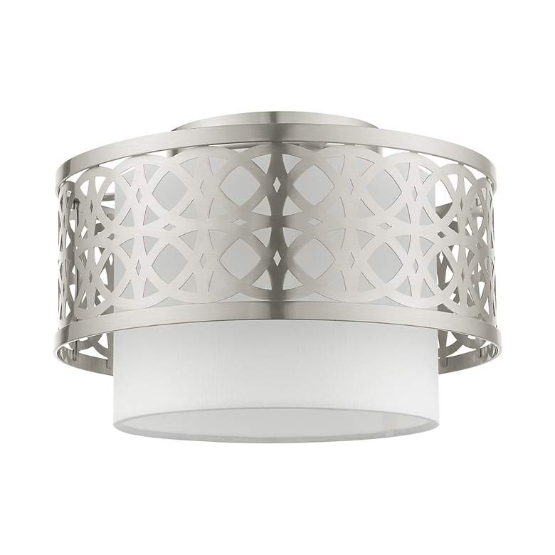 Image 3 Calinda 1 Light Brushed Nickel Semi Flush more views