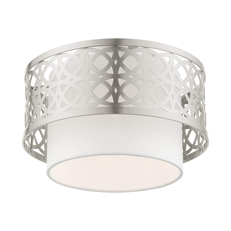 Image 4 Calinda 1 Light Brushed Nickel Semi Flush more views