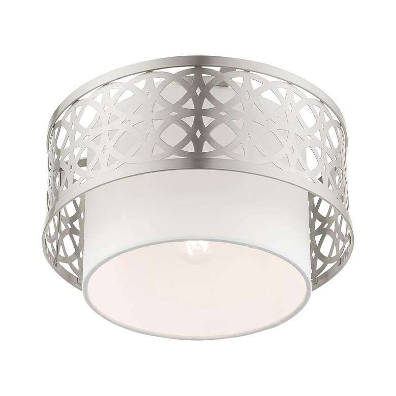 Image 5 Calinda 1 Light Brushed Nickel Semi Flush more views