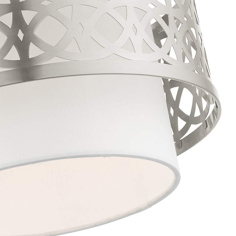 Image 6 Calinda 1 Light Brushed Nickel Semi Flush more views