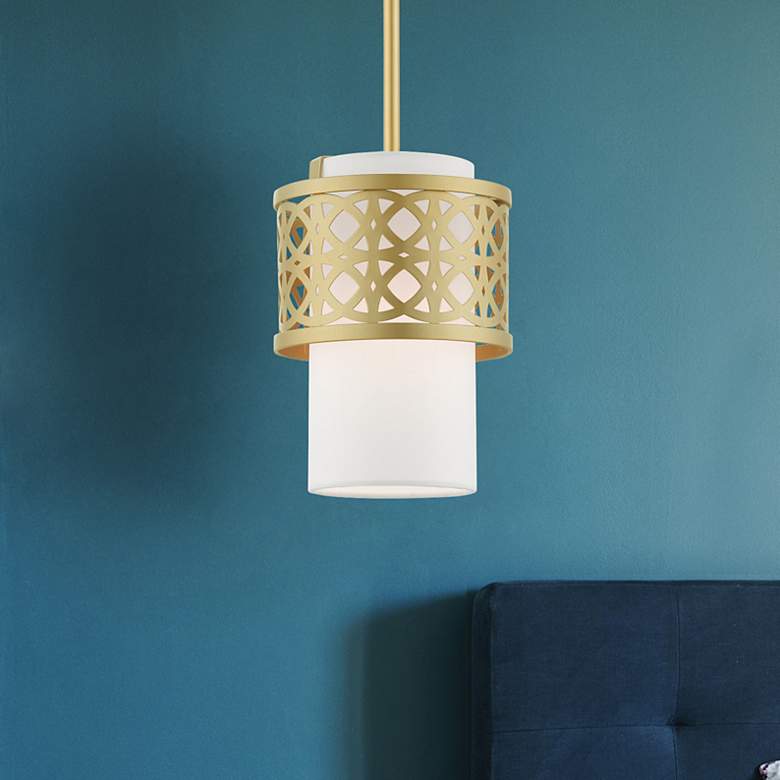 Image 1 Calinda 1 Light Soft Gold Mini Pendant