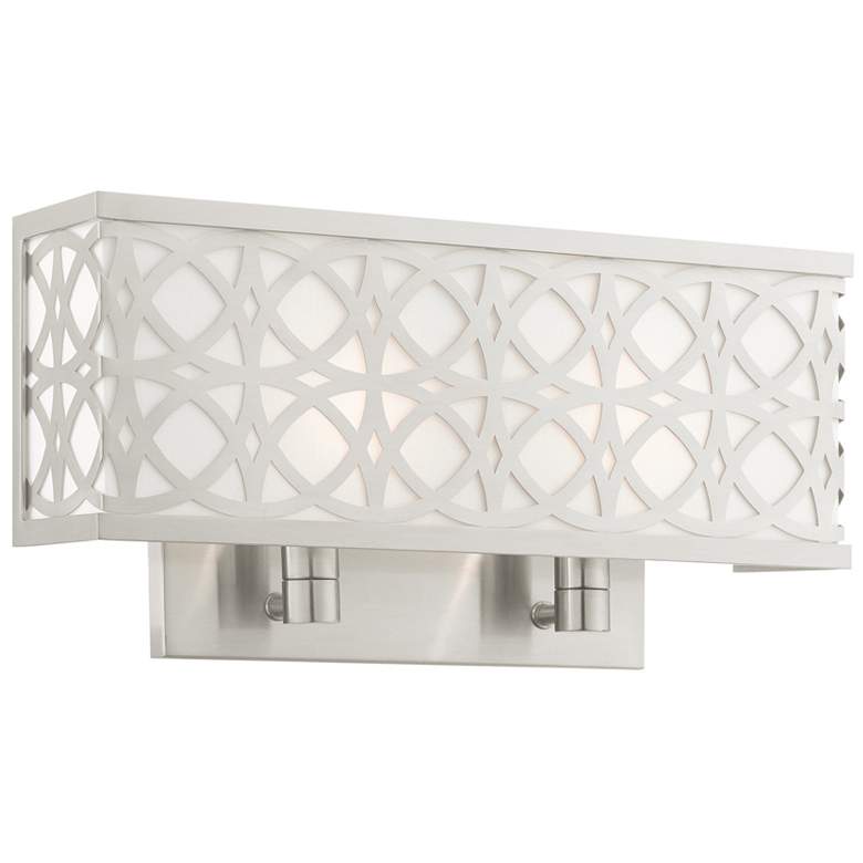 Image 1 Calinda 2 Light Brushed Nickel ADA Double Sconce