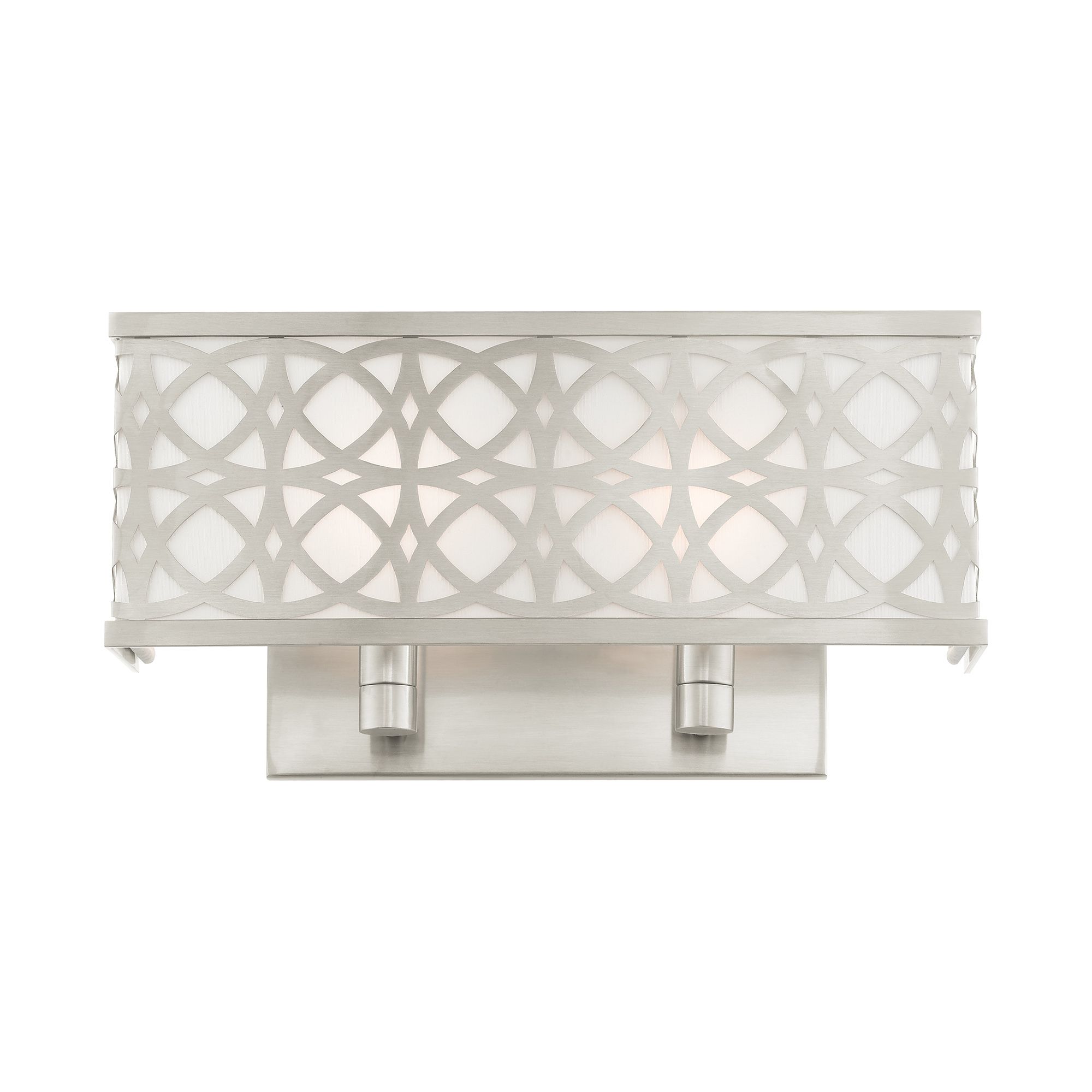 Image 4 Calinda 2 Light Brushed Nickel ADA Double Sconce more views