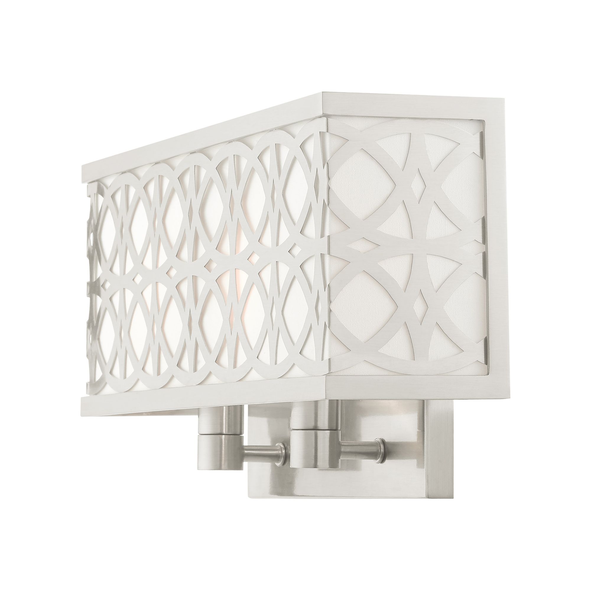 Image 7 Calinda 2 Light Brushed Nickel ADA Double Sconce more views