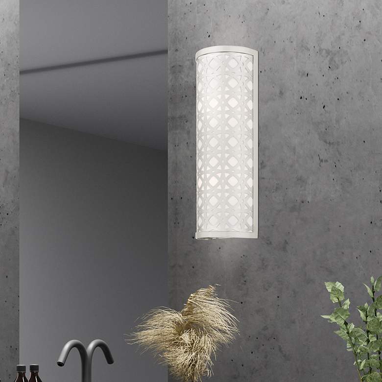 Image 1 Calinda 2 Light Brushed Nickel ADA Sconce