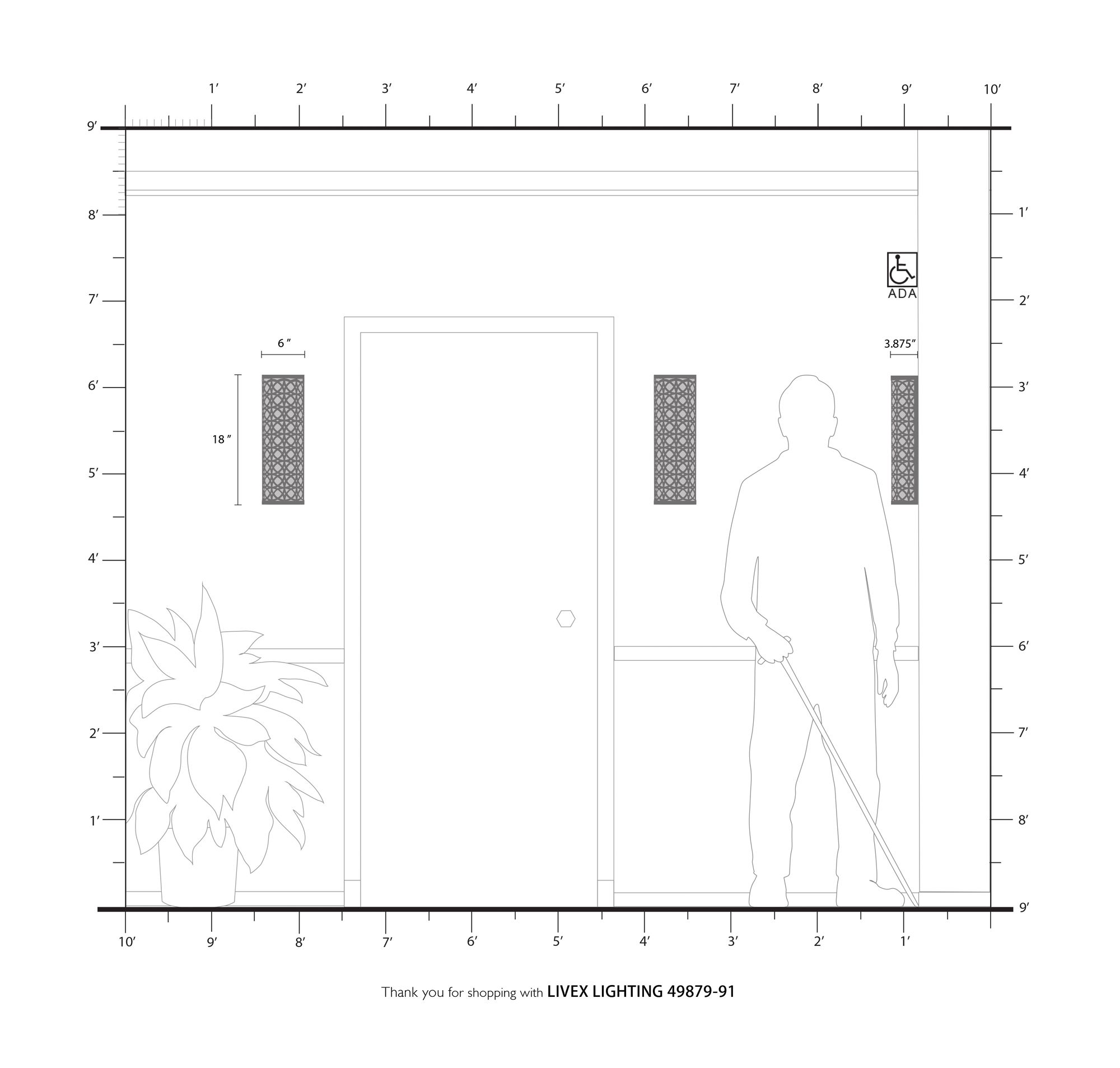 Calinda 2 Light Brushed Nickel ADA Sconce