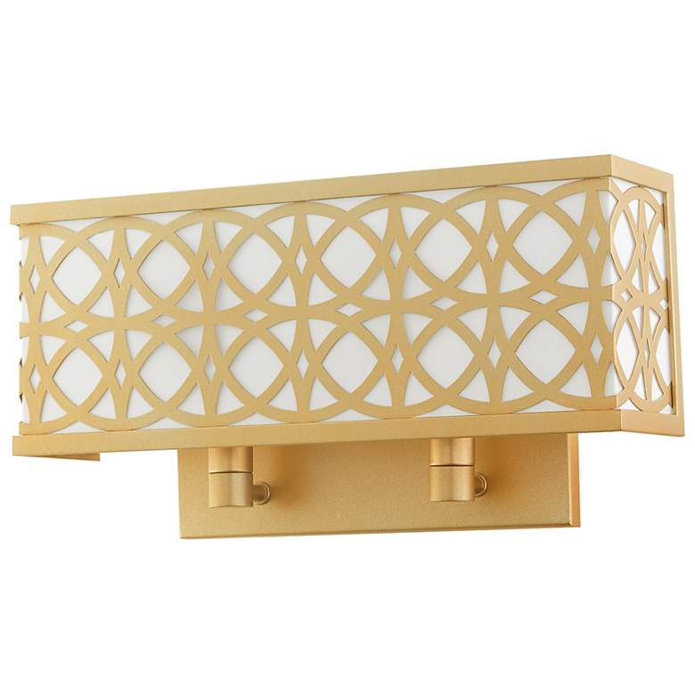 Image 3 Calinda 2 Light Soft Gold ADA Double Sconce more views