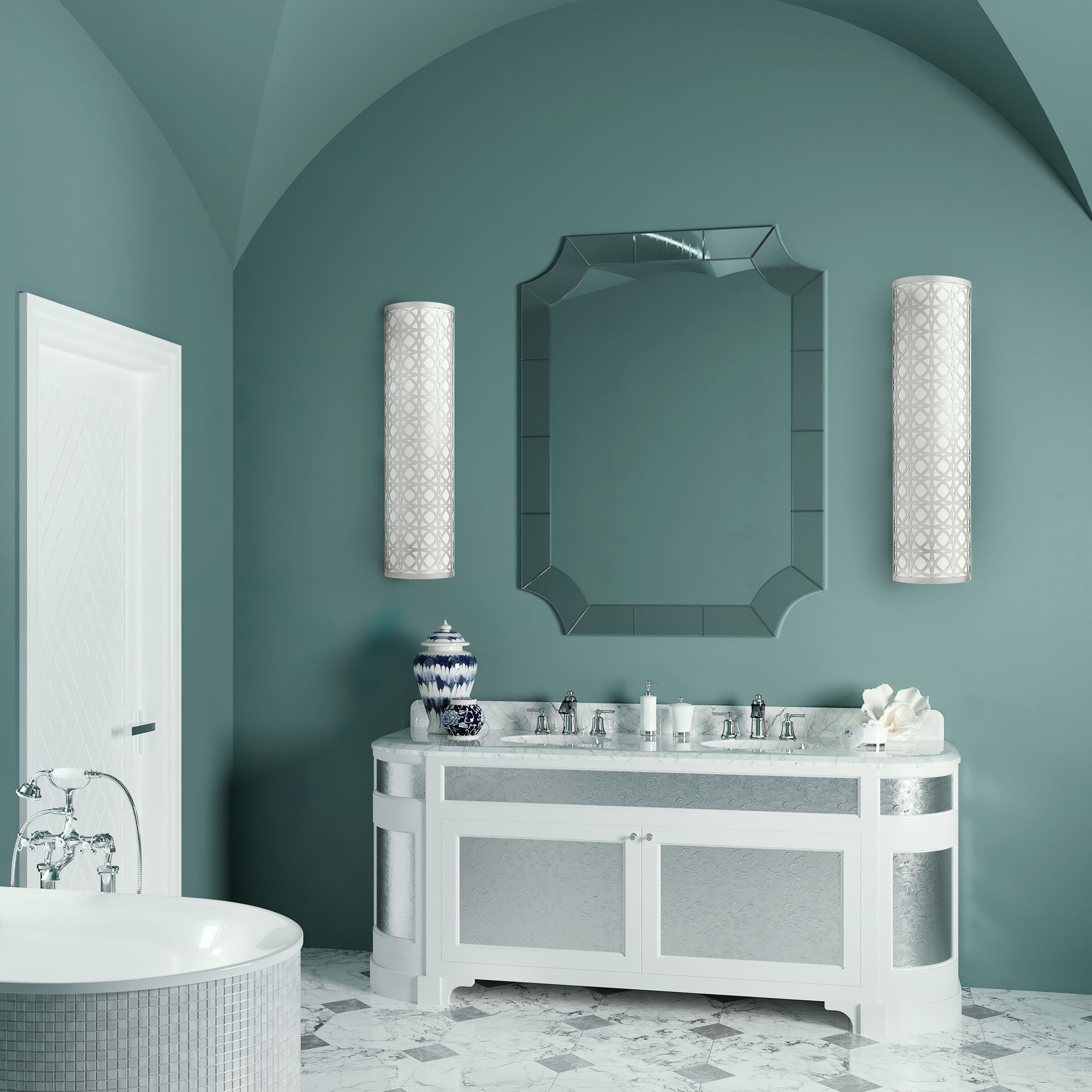 Calinda 4 Light Brushed Nickel ADA Sconce