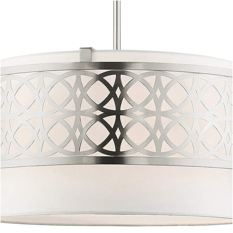 Image 4 Calinda 4 Light Brushed Nickel Pendant Chandelier more views