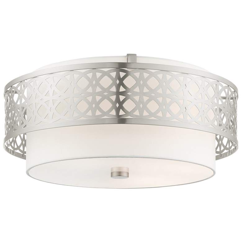 Image 1 Calinda 4 Light Brushed Nickel Semi Flush