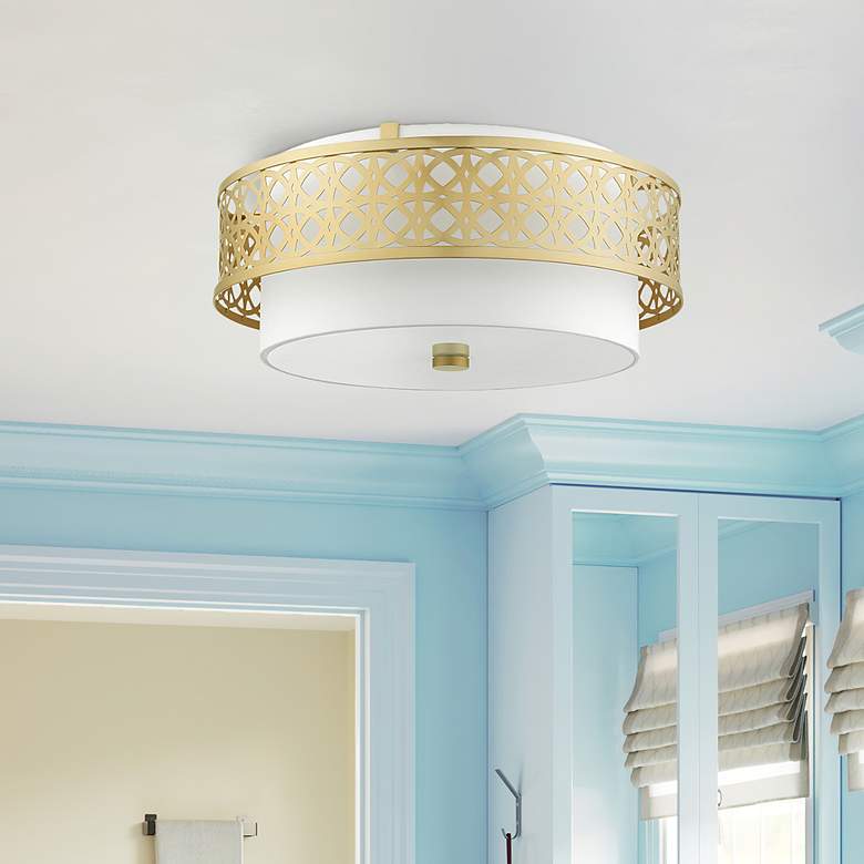 Image 1 Calinda 4 Light Soft Gold Semi Flush