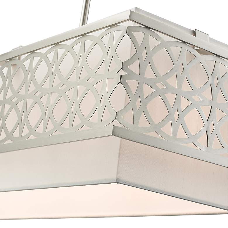 Image 3 Calinda 40" Wide Brushed Nickel Linear Chandelier more views