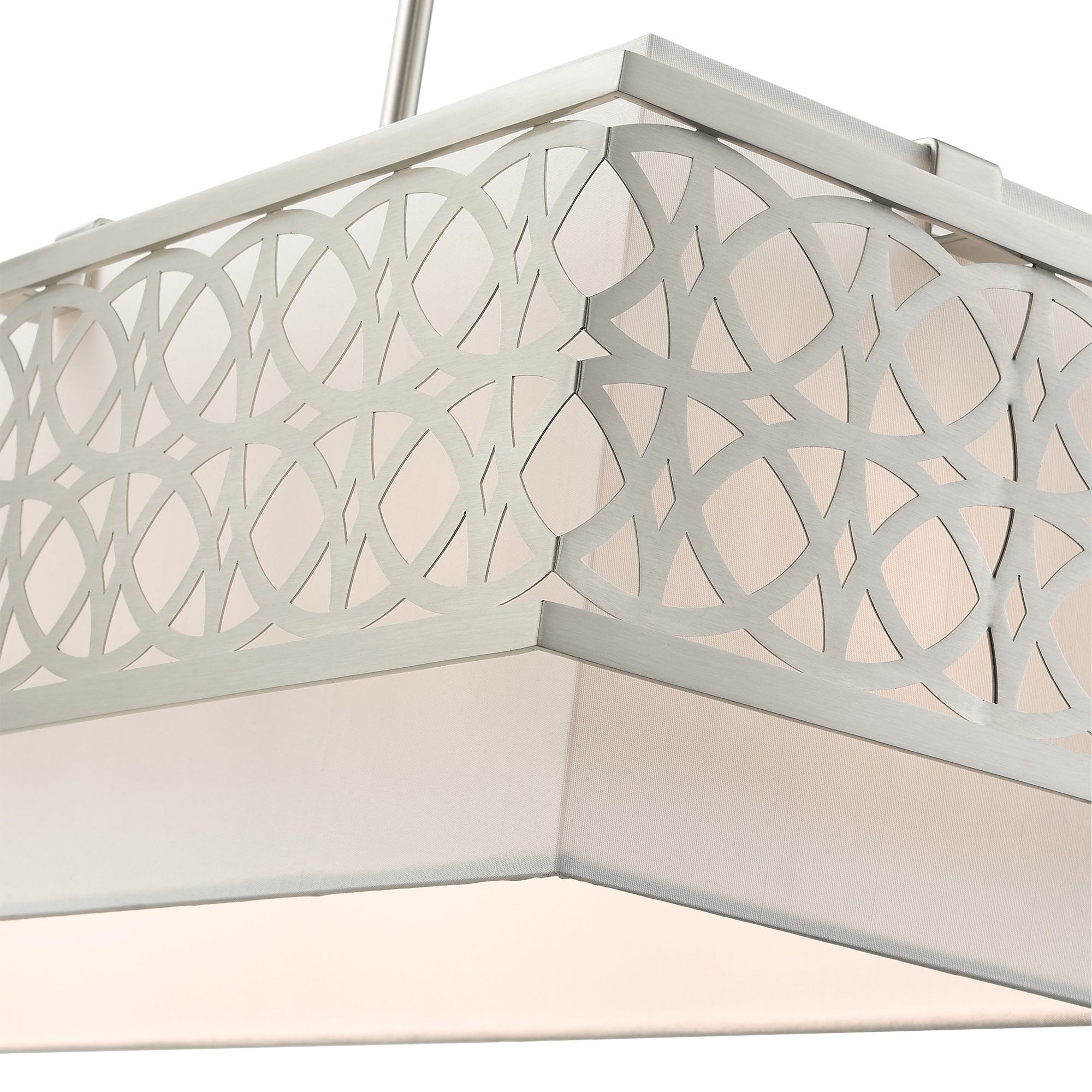 Calinda 40" Wide Brushed Nickel Linear Chandelier