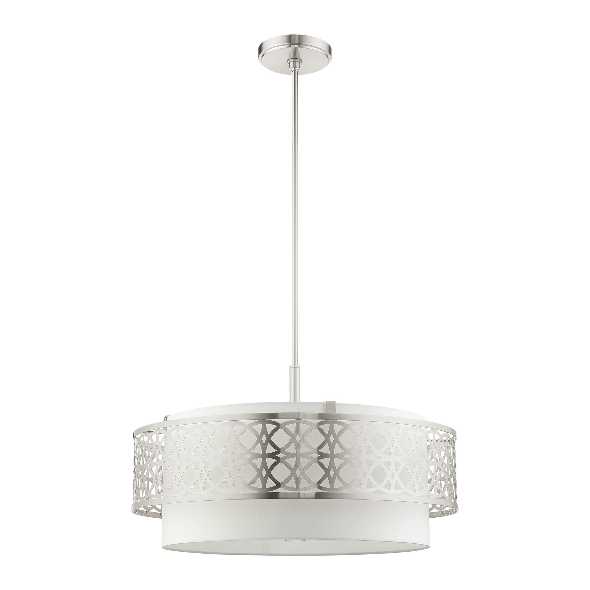 Image 3 Calinda 5 Light Brushed Nickel Pendant Chandelier more views