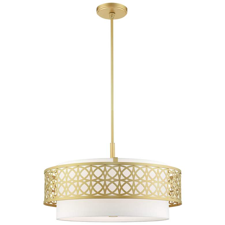 Image 1 Calinda 5 Light Soft Gold Pendant Chandelier