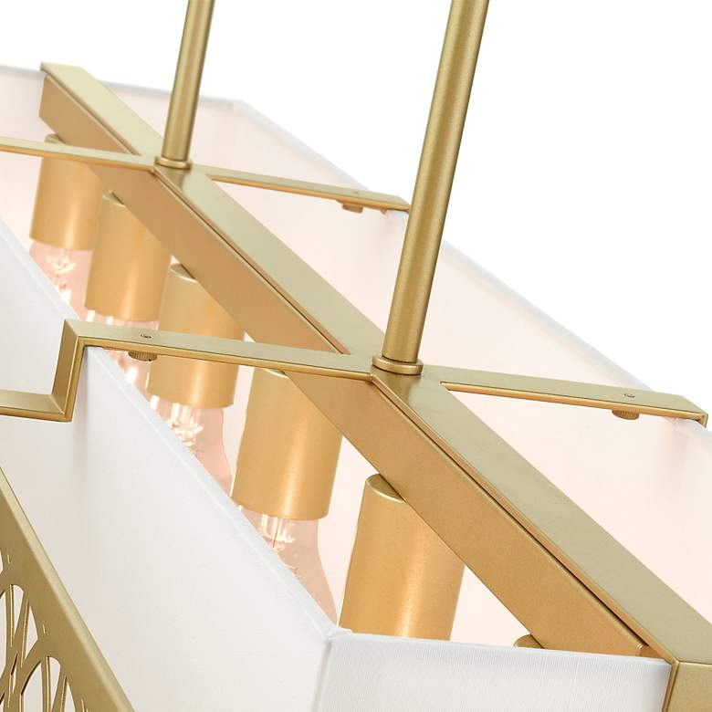 Image 7 Calinda 6 Light Soft Gold Linear Chandelier more views