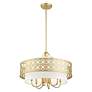 6_Calinda 7 Light Soft Gold Pendant Chandelier more views