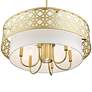 7_Calinda 7 Light Soft Gold Pendant Chandelier more views