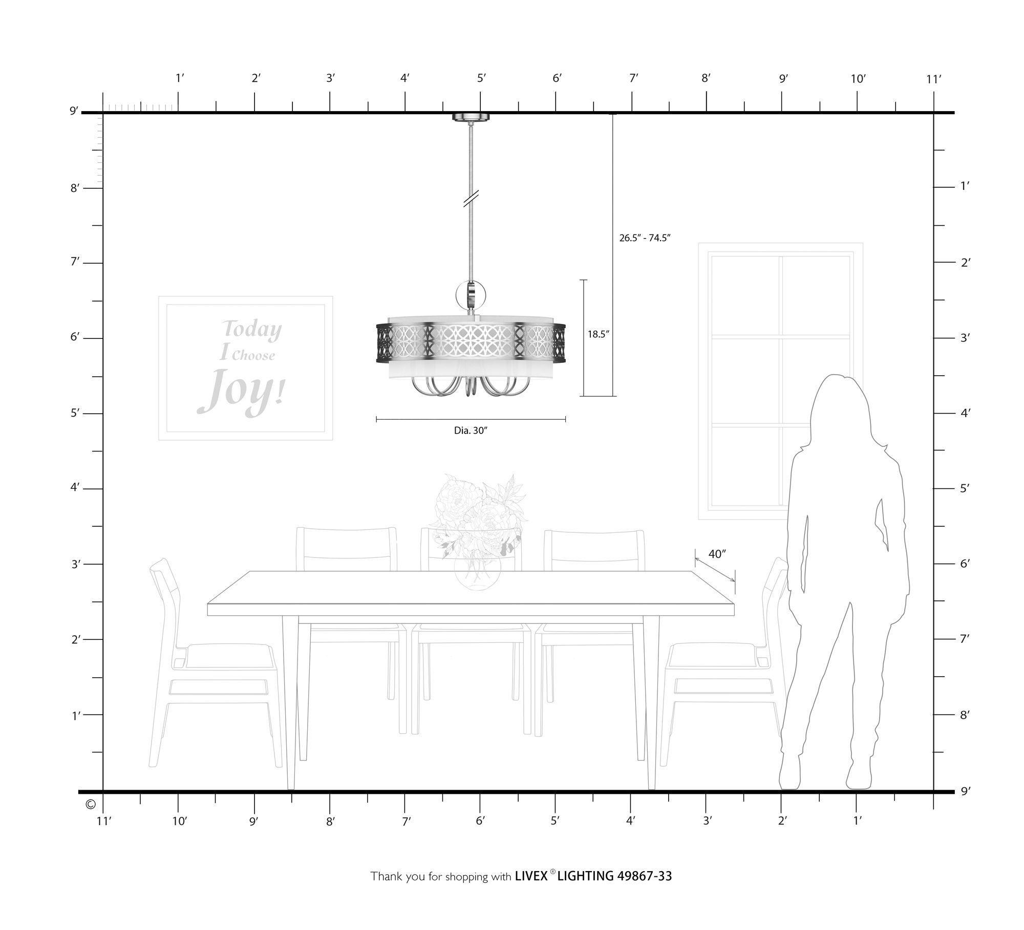 Calinda 9 Light Soft Gold Pendant Chandelier