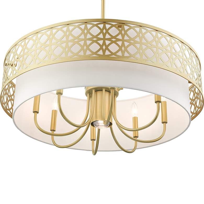 Image 6 Calinda 9 Light Soft Gold Pendant Chandelier more views