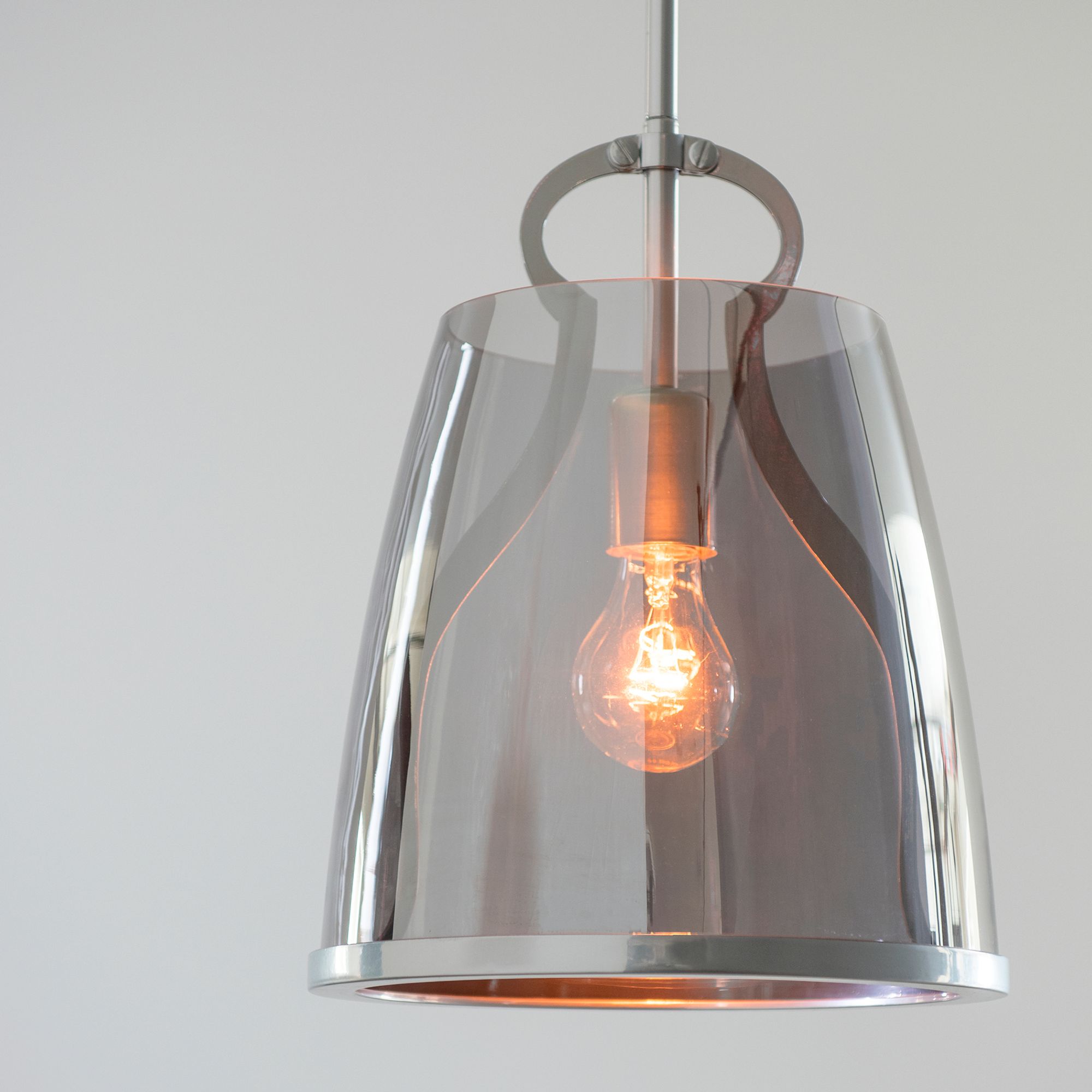 Caliper Pendant - Sterling Finish - Plated Smoke