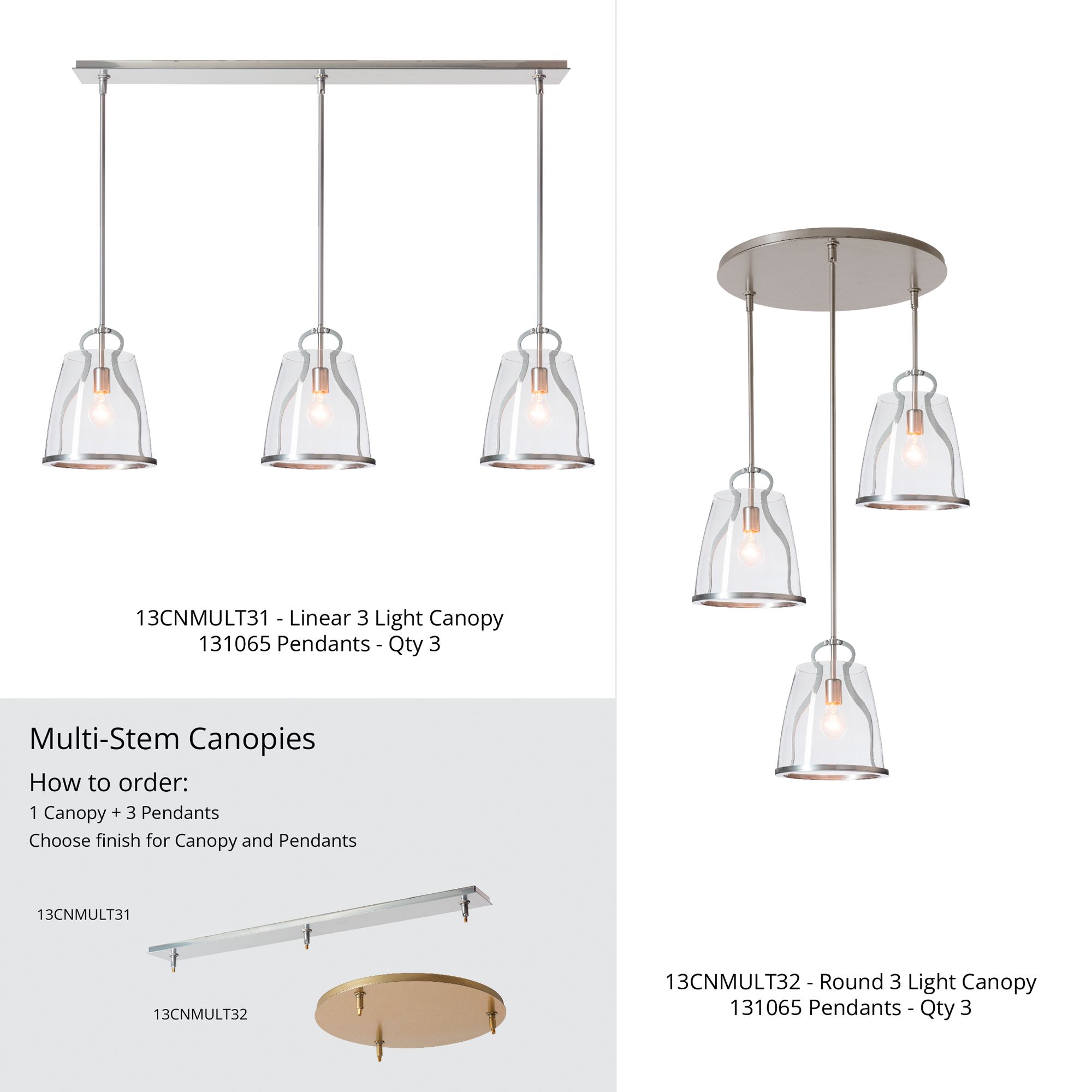 Caliper Pendant - Sterling Finish - Plated Smoke