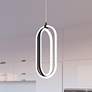 1_Calista 7 3/4" Wide Matte Black LED Mini Pendant