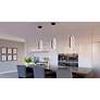 3_Calista 7 3/4" Wide Matte Black LED Mini Pendant more views