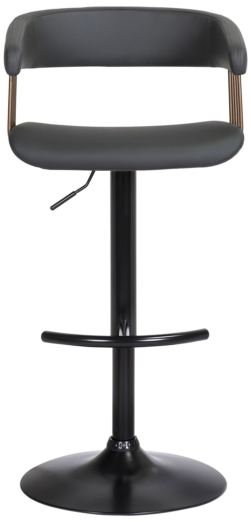 Image 3 Calista Black Faux Leather Adjustable Swivel Bar Stool more views
