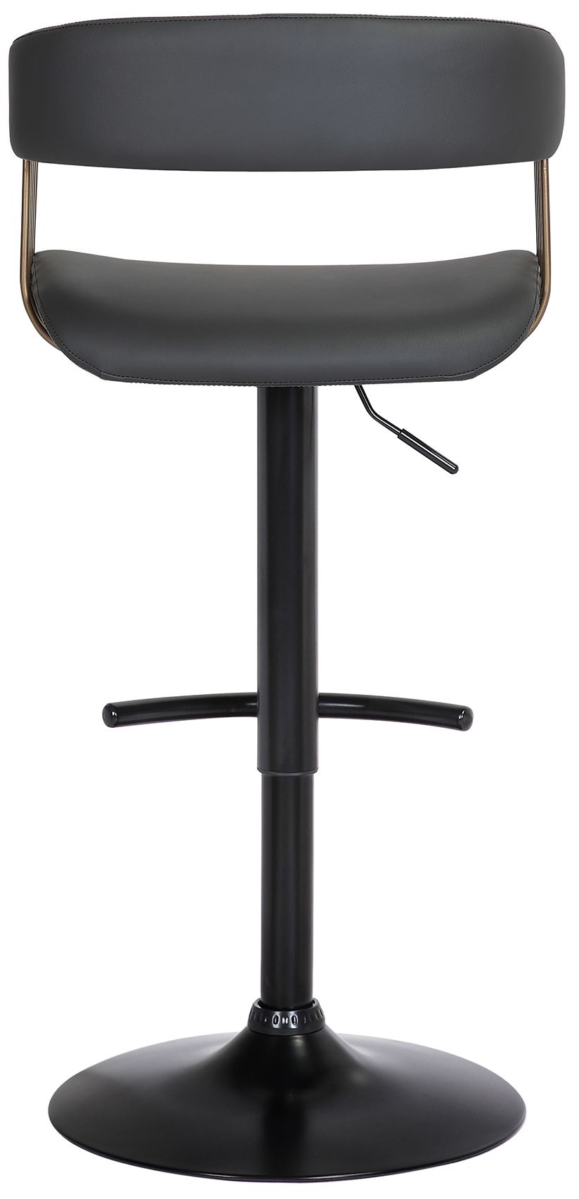 Image 6 Calista Black Faux Leather Adjustable Swivel Bar Stool more views
