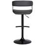 6_Calista Black Faux Leather Adjustable Swivel Bar Stool more views