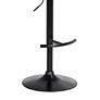 Calista Black Faux Leather Adjustable Swivel Bar Stool