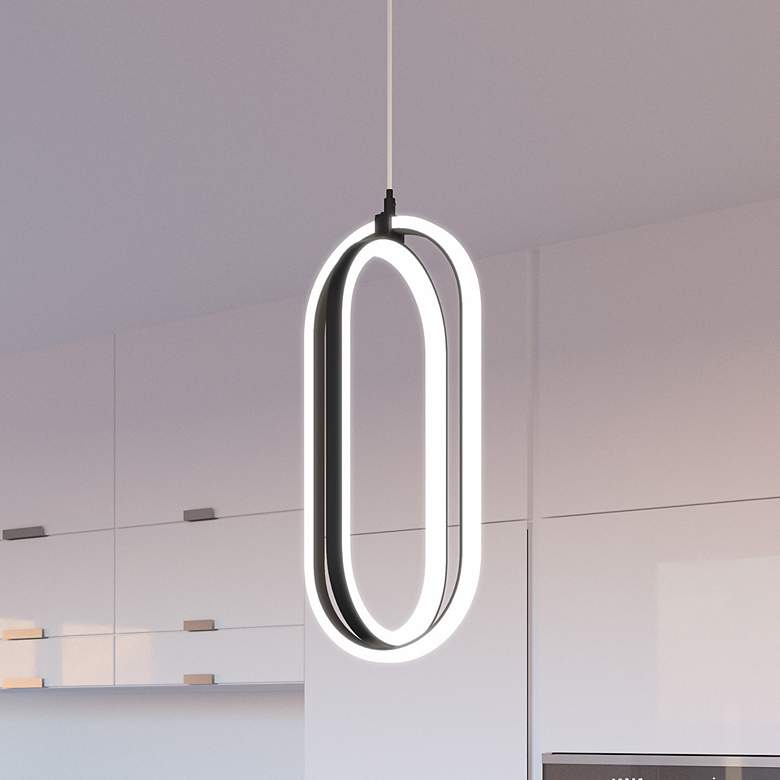 Image 1 Calista Integrated LED Matte Black Mini Pendant