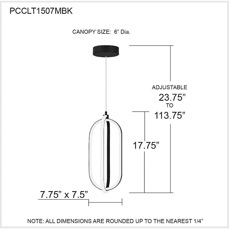 Image 7 Calista Integrated LED Matte Black Mini Pendant more views