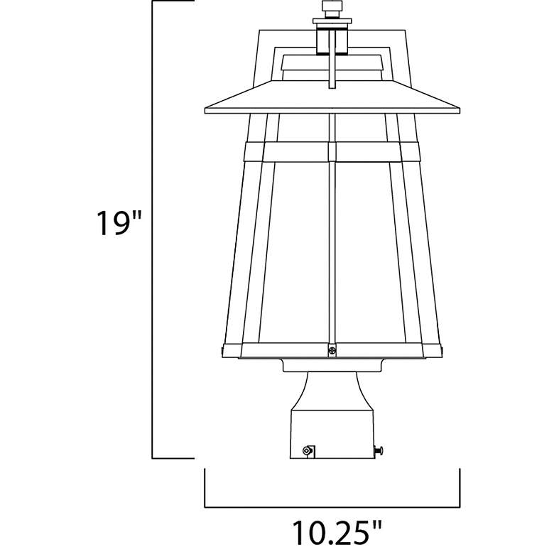Image 5 Calistoga 1-Light 10.25" Wide Outdoor Pole/Post Lantern - Adobe more views