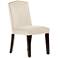 Calistoga Regal Antique White Fabric Arched Dining Chair