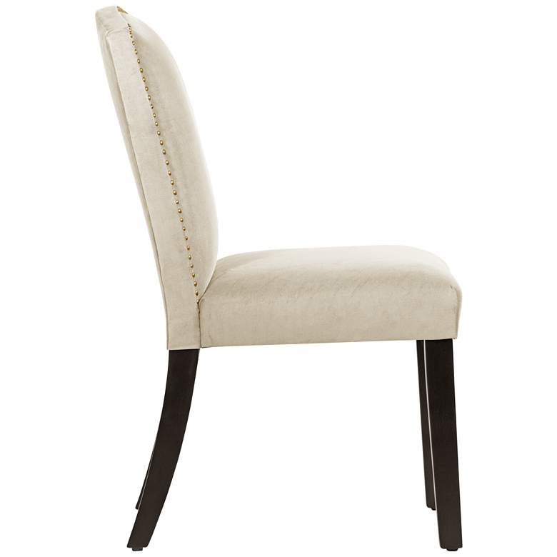 Image 3 Calistoga Regal Antique White Fabric Arched Dining Chair more views