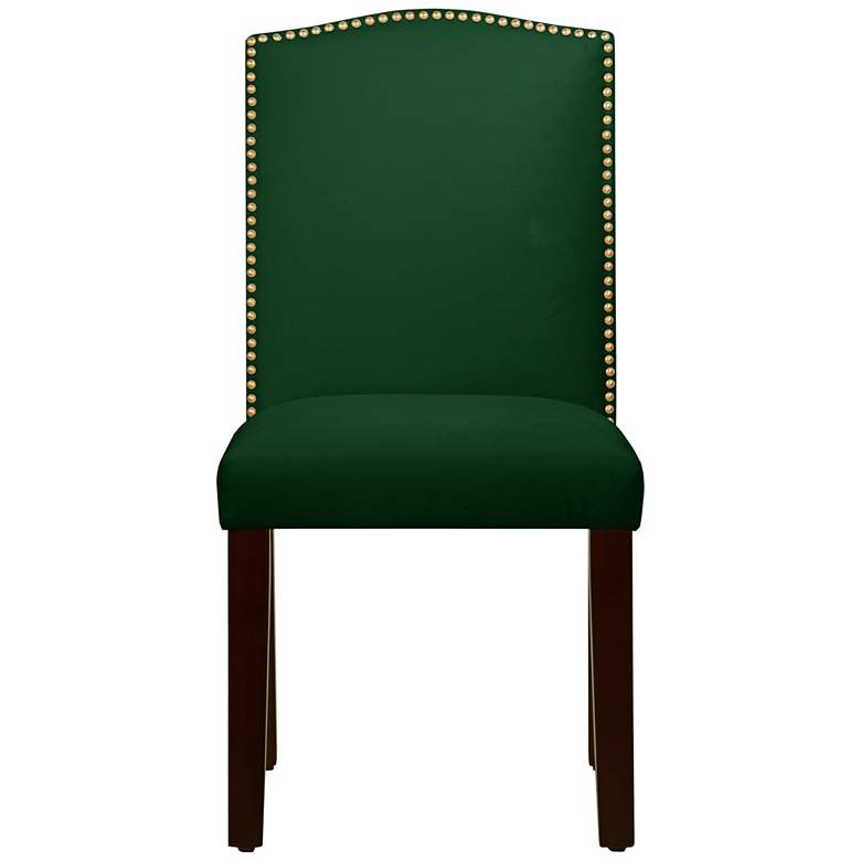 Image 2 Calistoga Regal Emerald Fabric Arched Dining Chair more views