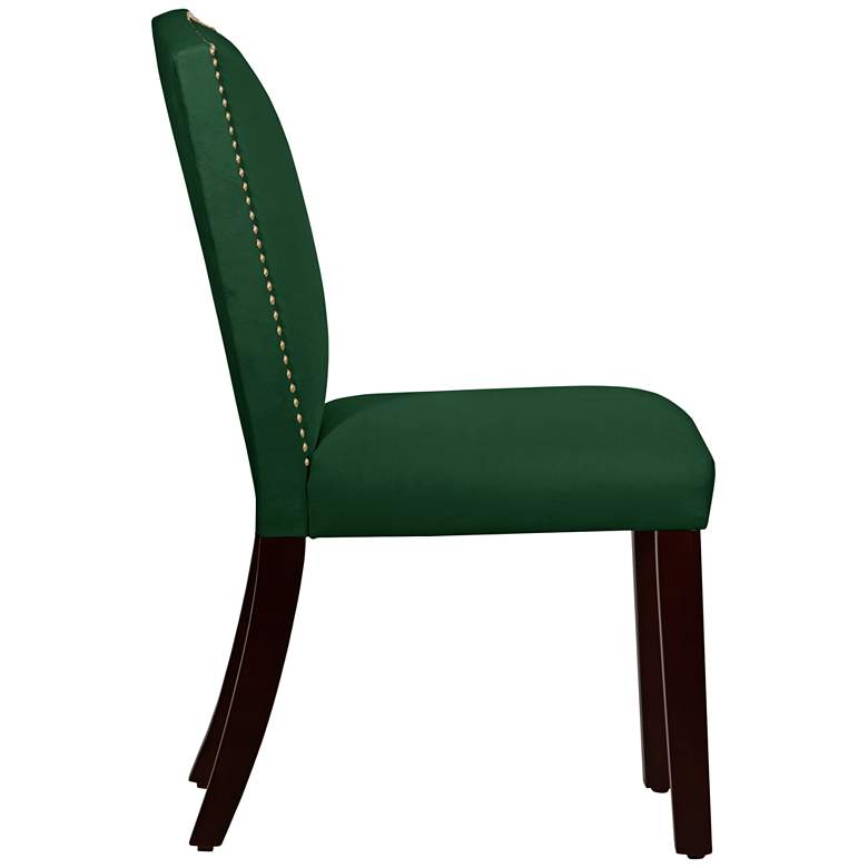 Image 3 Calistoga Regal Emerald Fabric Arched Dining Chair more views