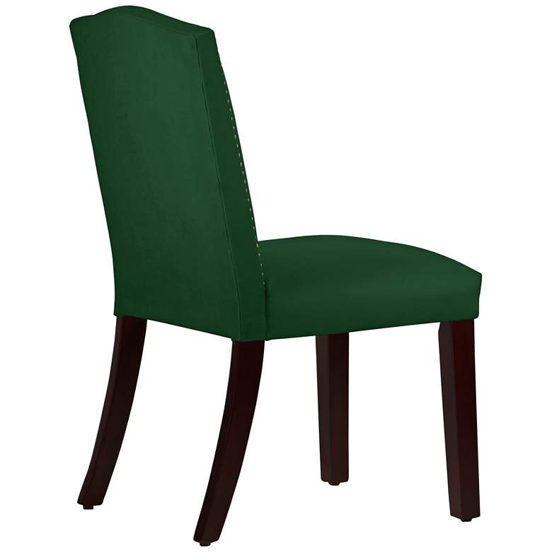 Image 4 Calistoga Regal Emerald Fabric Arched Dining Chair more views