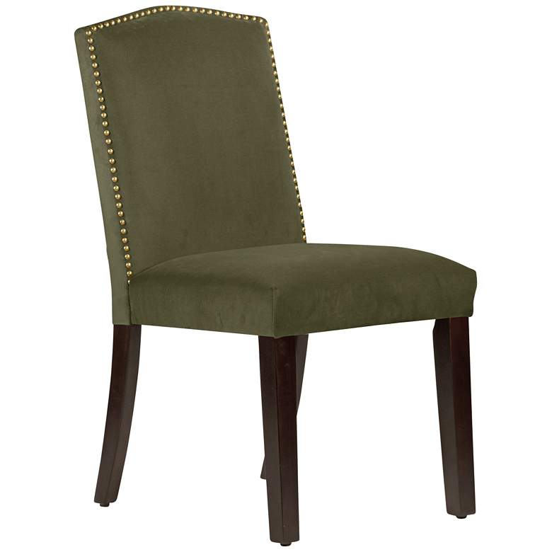 Image 1 Calistoga Regal Moss Fabric Arched Dining Chair
