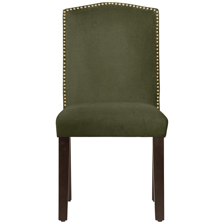 Image 2 Calistoga Regal Moss Fabric Arched Dining Chair more views