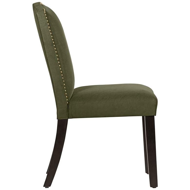 Image 3 Calistoga Regal Moss Fabric Arched Dining Chair more views