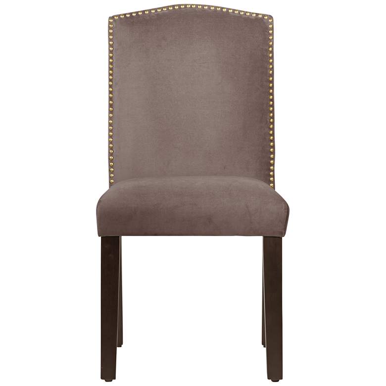 Image 2 Calistoga Regal Smoke Fabric Arched Dining Chair more views