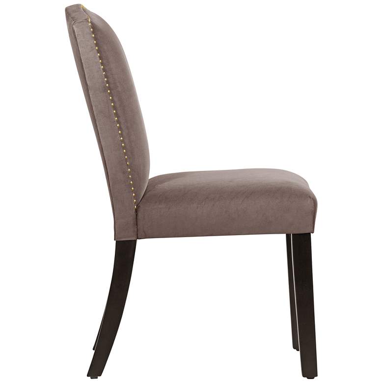 Image 3 Calistoga Regal Smoke Fabric Arched Dining Chair more views