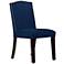 Calistoga Velvet Navy Fabric Arched Dining Chair
