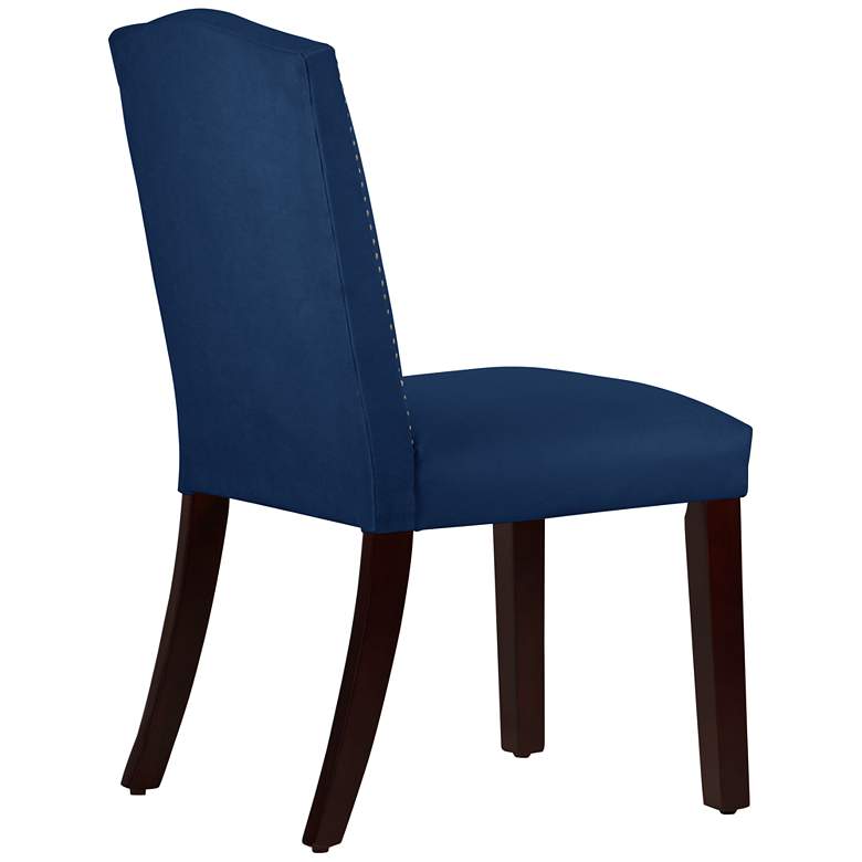 Image 4 Calistoga Velvet Navy Fabric Arched Dining Chair more views