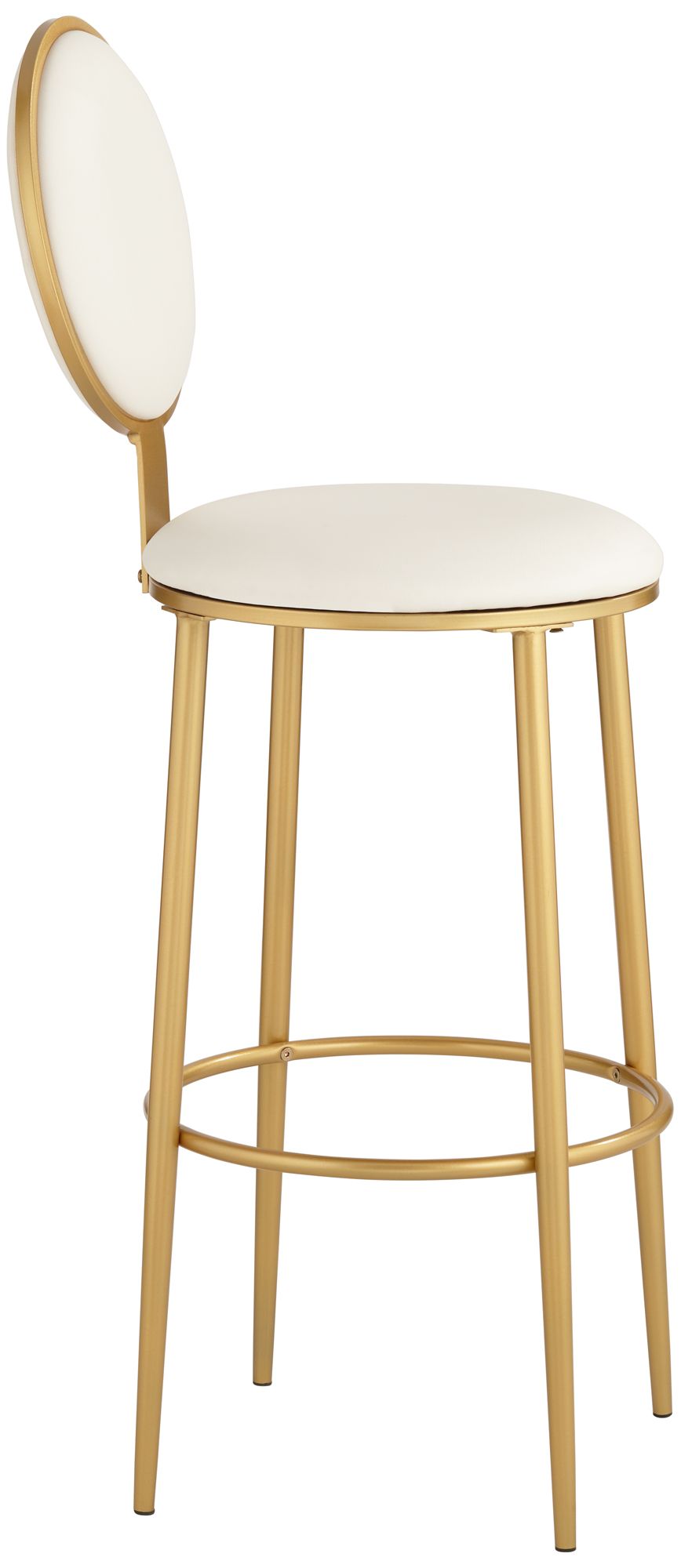 Image 7 Calix 30 1/2" White Leather Bar Stools Set of 2 more views